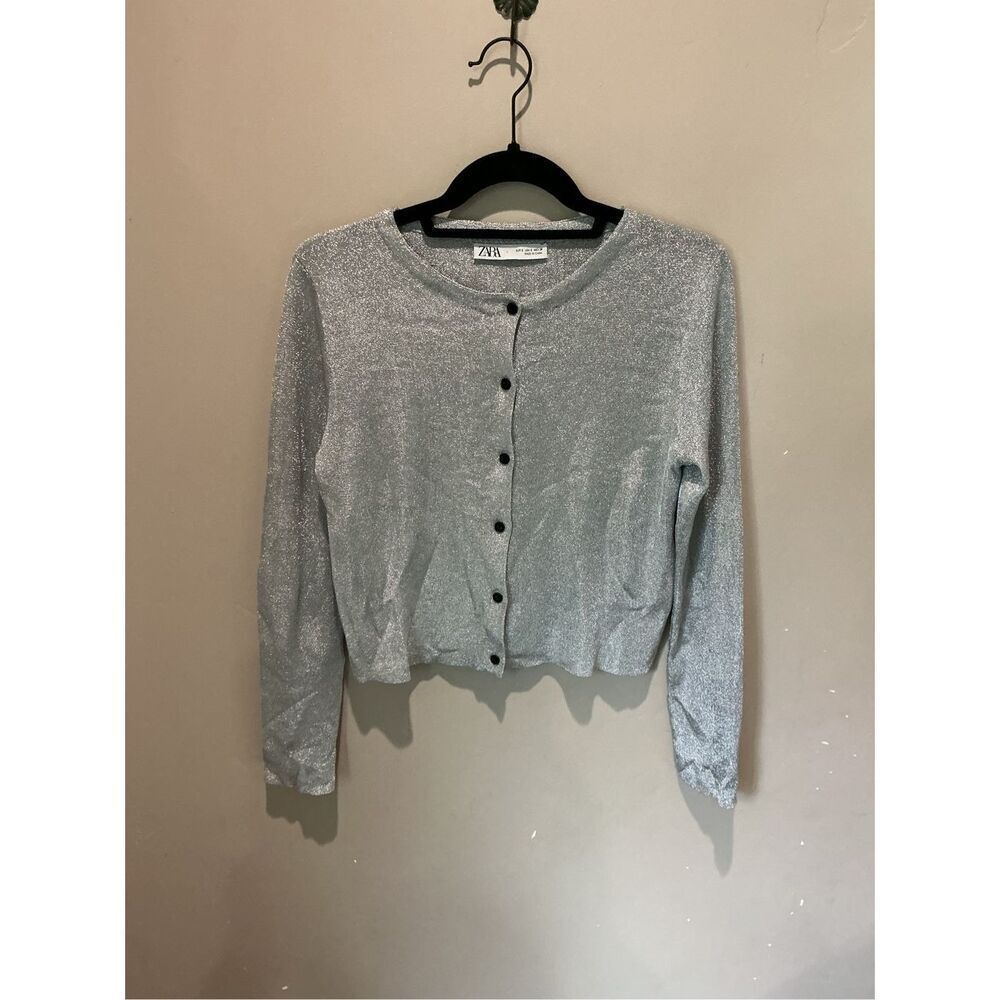 ZARA silver cardigan